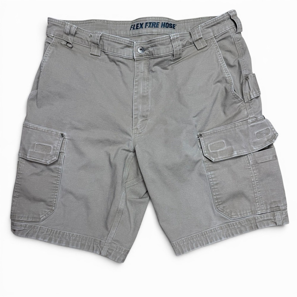 Duluth Trading Cargo Shorts 40 Canvas Flex Fire Hose Stretch Workwear Carpenter